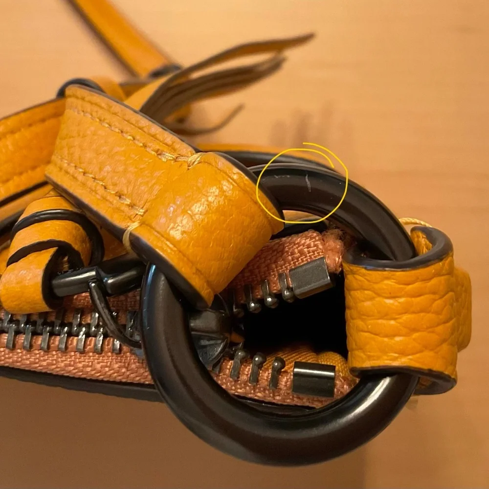 Coach Mustard Pebbled Leather Crossbody Bag